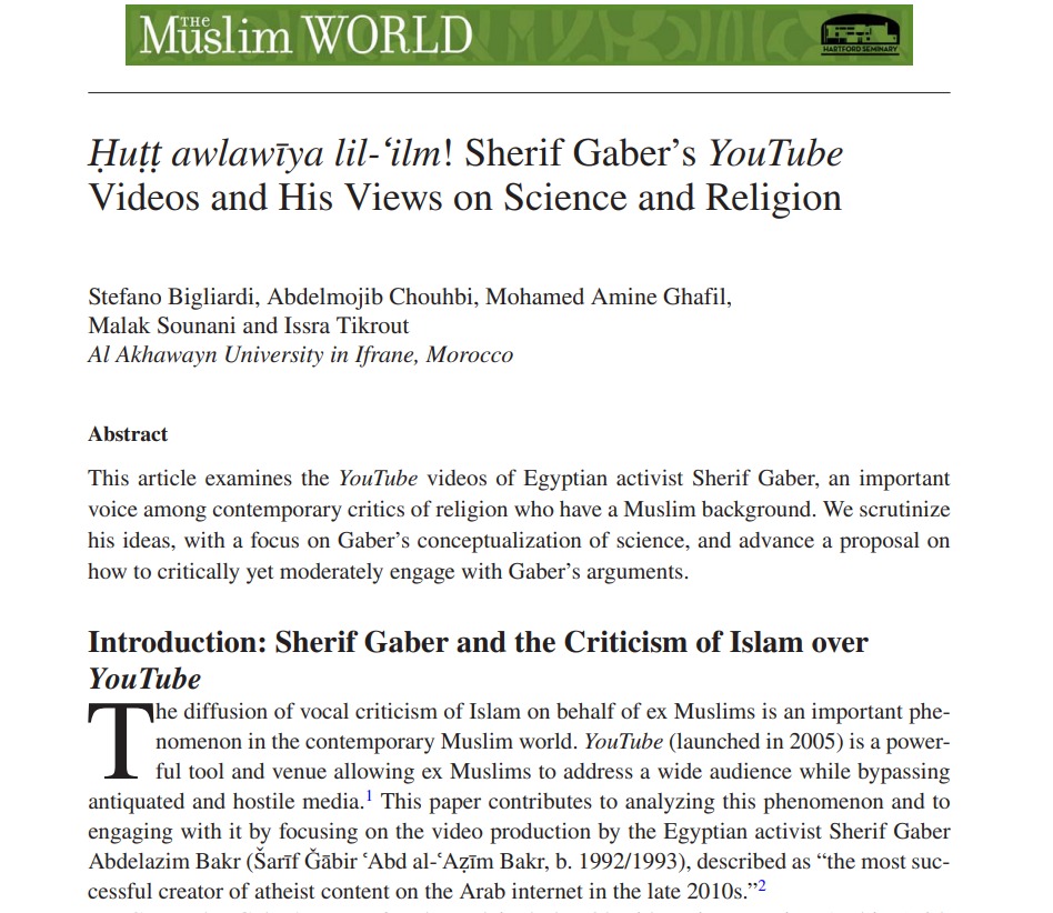 Read full post: Publication by a team led Dr. Stefano Bigliardi, Associate Professor at the AUI School of Humanities and Social Sciences